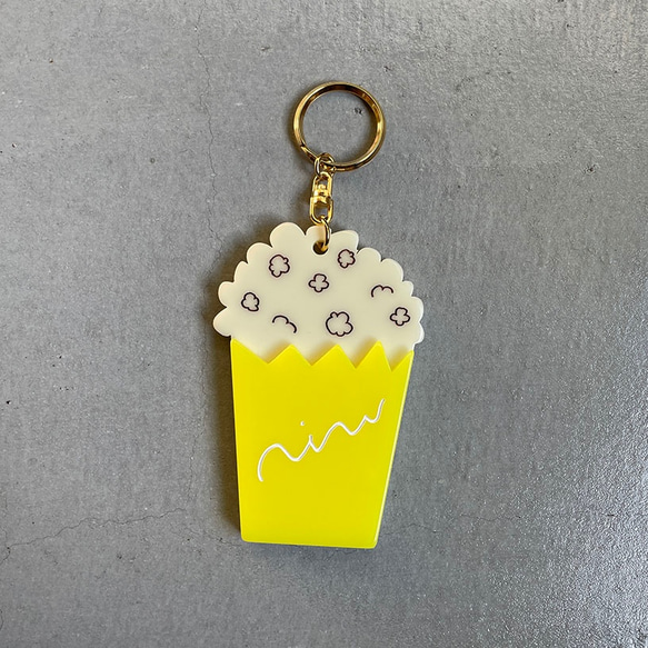 ○ popcorn key chain ○ Yellow 2枚目の画像