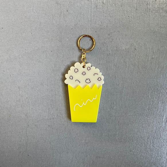 ○ popcorn key chain ○ Yellow 3枚目の画像
