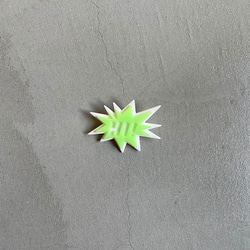 ○Hi! brooch ○ Mint green×White 3枚目の画像