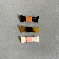 ○Bow tie brooch ○ べっ甲(S) 4枚目の画像