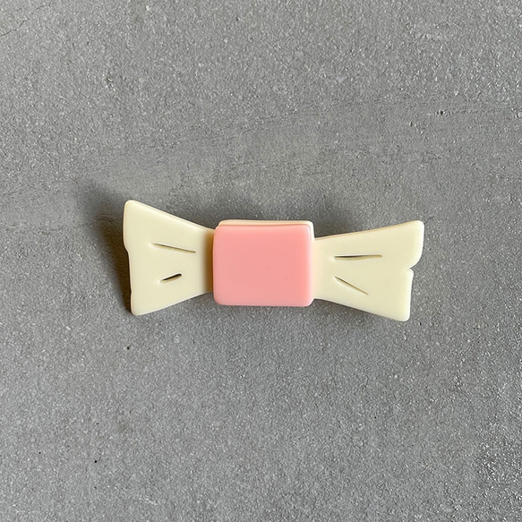 ○Bow tie clip ○ ivory(S) 1枚目の画像