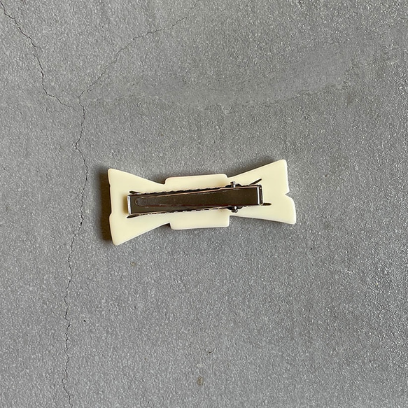 ○Bow tie clip ○ ivory(S) 4枚目の画像