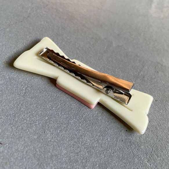 ○Bow tie clip ○ ivory(S) 5枚目の画像