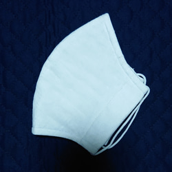 立体ダブルガーゼマスク(A) 白 ホワイト  平ゴムタイプ   (Ｌサイズ:男性サイズ) 送料込み 5枚目の画像