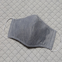 立体ダブルガーゼマスク(9) 薄いグレー 灰色No.2  (Ｍサイズ:女性サイズ) 送料込み 2枚目の画像