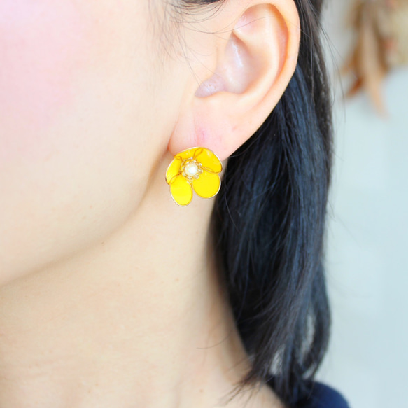 flower earrings & pierced 【受注製作】 3枚目の画像