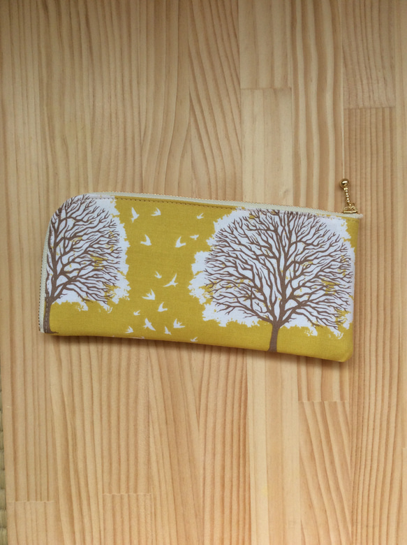 スリムな長財布　Ｌ字ファスナー  majestic oak 1枚目の画像