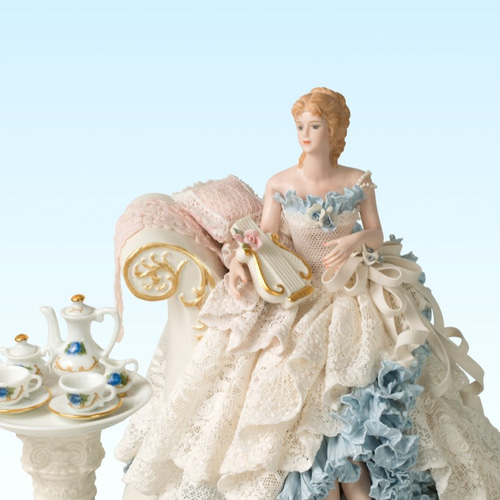 Blue Rose【磁器人形 レースドール】《エレガント ドレスデン Blue Rose【磁器人形 レースドール】《エレガント ドレスデン