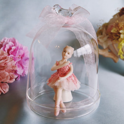 バレリーナ を夢見て S 【 ローズ レッド 】 磁器 人形 レース ドール バレエ 発表会 チュチュ プレゼント バラ 8枚目の画像