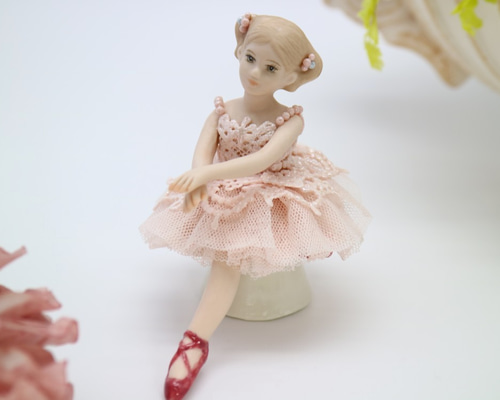 ヘアアクセサリー ドール バレリーナチュチュ レースフリル ルルベ