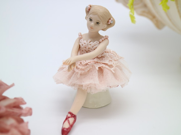バレリーナ を夢見て 【 ピンク 】 【磁器 人形 レース ドール バレリーナ を夢見て 【 ピンク 】 【磁器 人形 レース ドール