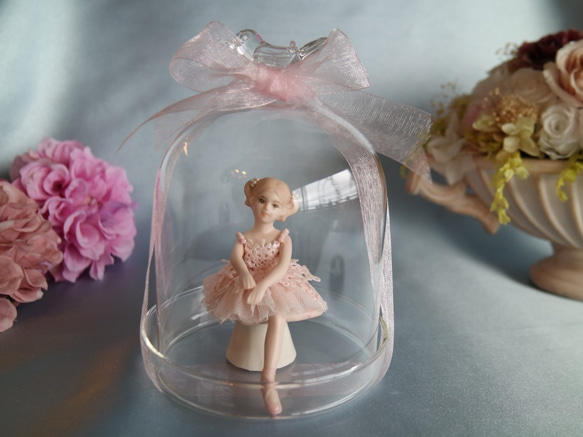 バレリーナ を夢見て 【 ピンク 】 【磁器 人形 レース ドール】 バレエ　発表会　チュチュ　プレゼント 7枚目の画像
