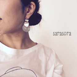 silver or gold 3coins earrings 3枚目の画像