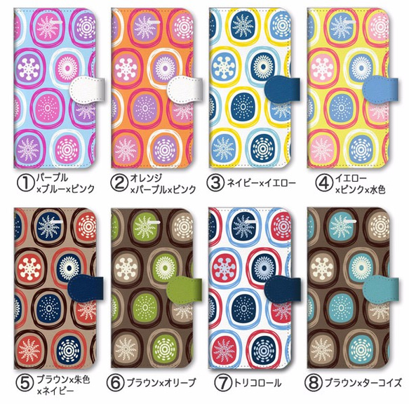 【送料無料】フルーツの種 オレンジ×パープル×ピンク iPhone/スマホケース 3枚目の画像