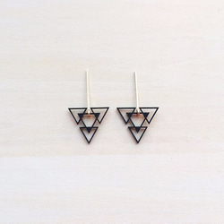 Paper piarced earring 14ｋｇｆ 0003 BLACK PV14G-0003B 第4張的照片