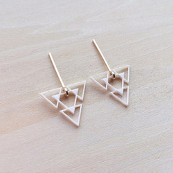 Paper piarced earring 14ｋｇｆ 0003 WHITE PV14G-0003W 第2張的照片