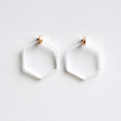 ペーパーピアス　Paper piarced earring 14ｋｇｆ  0002 WHITE PV14G-0002W 1枚目の画像