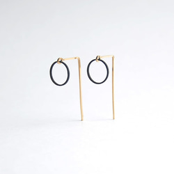 Paper piarced earring 14ｋｇｆ 0001 BLACK PV14G-0001B 第4張的照片