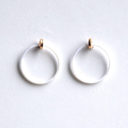 ペーパーピアス　Paper piarced earring 14ｋｇｆ  0001 WHITE　PV14G-0001W 1枚目の画像