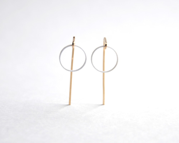 Paper piarced earring 14ｋｇｆ 0001 WHITE PV14G-0001W 第2張的照片