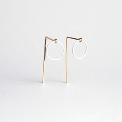 Paper piarced earring 14ｋｇｆ 0001 WHITE PV14G-0001W 第3張的照片