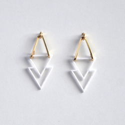 Paper piarced earring 14ｋｇｆ 0007 WHITE PV14G-0007W 第3張的照片