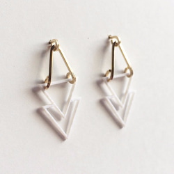 Paper piarced earring 14ｋｇｆ 0007 WHITE PV14G-0007W 第5張的照片