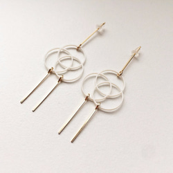 Paper piarced earring 14ｋｇｆ 0014 WHITE PV14G-0014W 第3張的照片