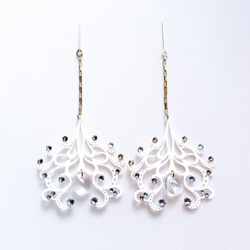 Paper piarced earring 14ｋｇｆ 0030 WHITE PV14G-0030W 第2張的照片