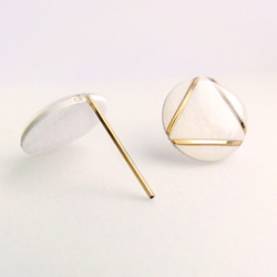 Paper piarced earring 14ｋｇｆ 0021 WHITE PV14G-0021W 第4張的照片