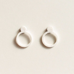 Paper pierced earring 0001 WHITE PV-0001W 第1張的照片