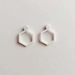 Paper pierced earring 0002 WHITE PV-0002W 第3張的照片