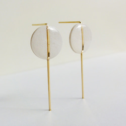 Paper piarced earring 14kfg 0020 WHITE PV14G-0020W 第2張的照片