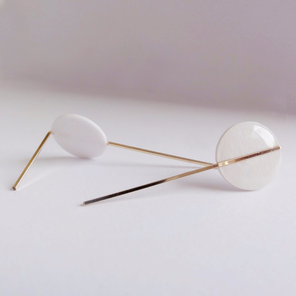 Paper piarced earring 14kfg 0020 WHITE PV14G-0020W 第1張的照片