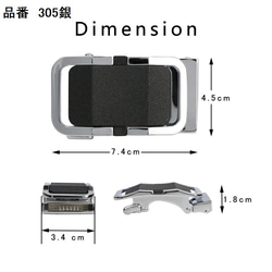 バックル単品 オートロック式 メンズ ベルト 35mm用 バックル 6枚目の画像