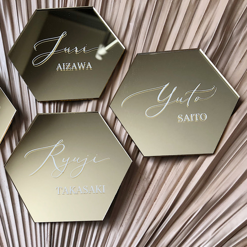 ミラー席札 結婚式 その他オーダーメイド meity.R 通販 13037360