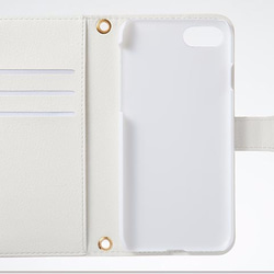 イルカ　青　手帳型　携帯（スマホ）ケース（iphone7、SE、6s、6、5、5s） 4枚目の画像