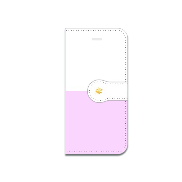ネコ　×　カメオ手帳型ピンク携帯（スマホ）ケース（iphone7、SE、6s、6、5、5s） 2枚目の画像