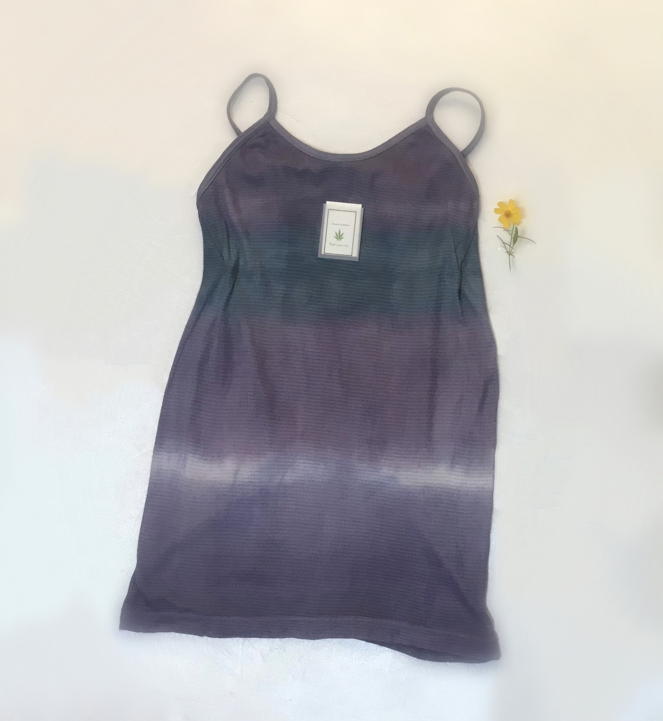 満月染め衣｜風のキャミソール 〜島・黄昏空〜｜草木染め　ワイルドシルクコットン