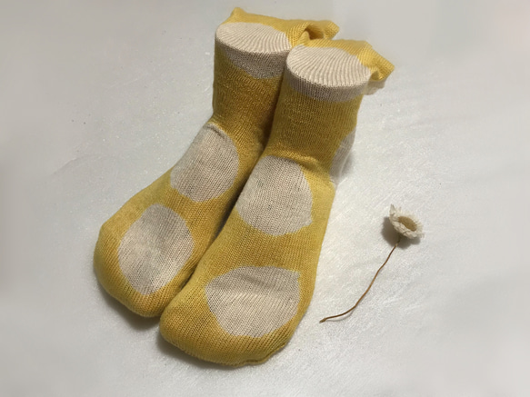 [預售]滿月植物色絲有機棉兒童襪子-圓點蝴蝶結櫻桃樹-13-20cm可愛襪子 第3張的照片