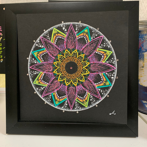 11曼荼羅　オーダーメイド完成 オーダーメイド曼荼羅アート 絵画 mandara love 通販 12349168｜Creema