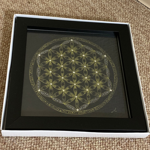 オーダーメイド曼荼羅アート(フラワーオブライフ) 絵画 mandara love