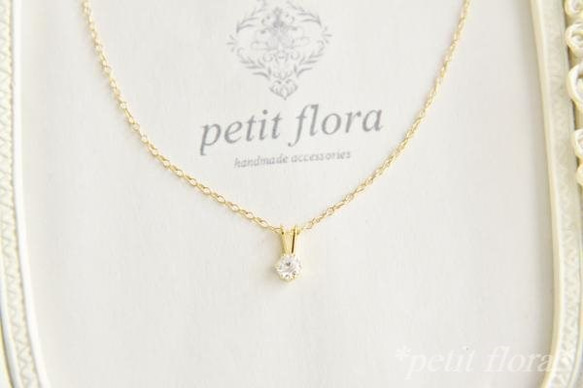 14kgf-petit jewelry ネックレス（ＣＺ6本爪） 1枚目の画像