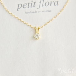 14kgf-petit jewelry ネックレス（ＣＺ6本爪） 2枚目の画像