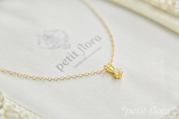 14kgf-petit jewelry ネックレス（ＣＺ6本爪） 3枚目の画像