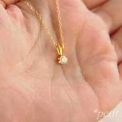 14kgf-petit jewelry ネックレス（ＣＺ6本爪） 4枚目の画像