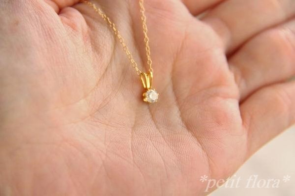 14kgf-petit jewelry ネックレス（ＣＺ6本爪） 4枚目の画像