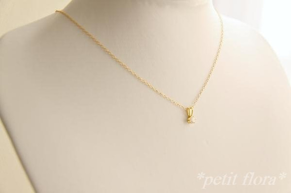 14kgf-petit jewelry ネックレス（ＣＺ6本爪） 5枚目の画像