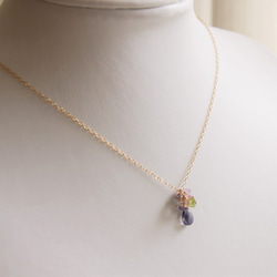 14kgf-紫陽花のしずく　ネックレス 4枚目の画像