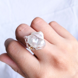 drip pearl ring ( size free ) 3枚目の画像